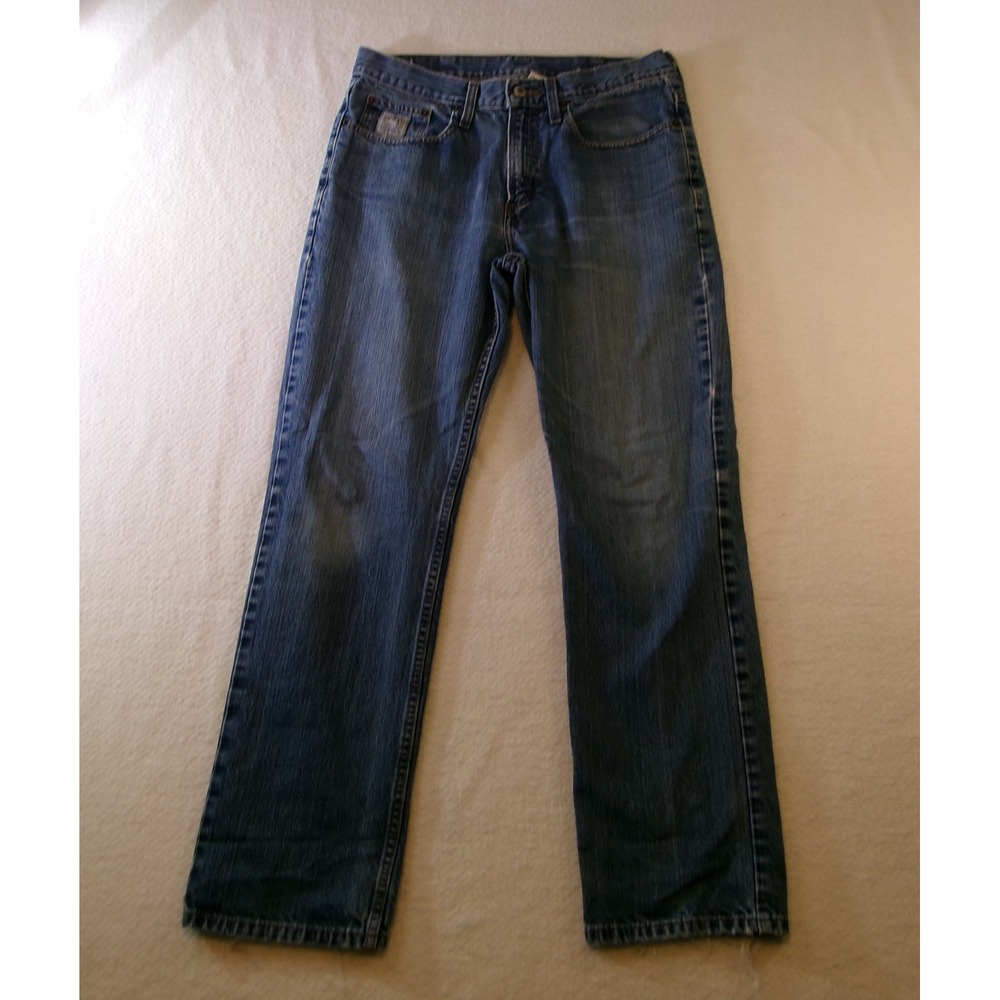 Cinch Up Mens Blue Medium Wash Straight Leg Western Denim Jeans MB98034002 33x32